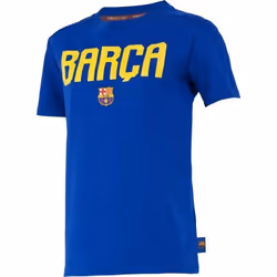 T-shirt - FC BARCELONE - Barça - Taille enfant garçon - 100% coton - Manches courtes