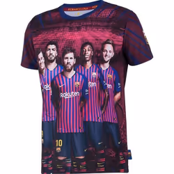 Maillot enfant - FC BARCELONE - Team Barça - Polyester - Manches courtes - Bleu