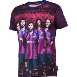 Maillot enfant - FC BARCELONE - Team Barça - Polyester - Manches courtes - Bleu