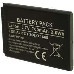 Batterie Lithium Ion pour ALCATEL 1030 - OTECH - Capacité 700mAh - Tension 37V