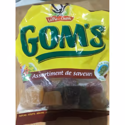 Open Food Goms - La pie qui chante, Gom's - 140 g, Huile de palme, 140 g, D, e120, e140, e153, e161b, e163, e414, e428, E120, ...