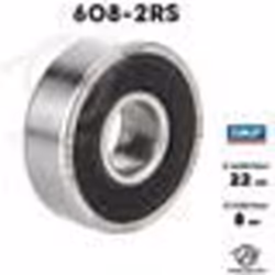 Roulement à billes - SKF - 608-2RS - Double étanchéité - Ø 22 mm - Ø 8 mm - Épaisseur 7 mm