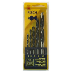 01200005KA - Coffret de 5 mèches à bois D4, 5, 6, 8, 10 - Fisch