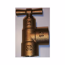 Informations: Réf.: TPECU16. Produit: Té purgeur équerre. Diamètre: 16mm. Couleur: dorée.