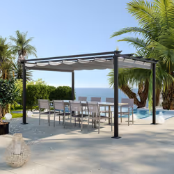 DESCRIPTIF PRODUIT La tonnelle/pergola HAVANA est esthétique et moderne. Elle convient très bien aux moyen ou grands espaces. ...