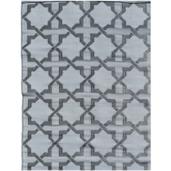 Avril Paris - Tapis d'extérieur en plastique tressé - 150x220cm - Gris - Réversible - 100% polypropylène - 400gr / m² - sanary