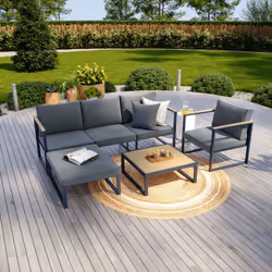 Description générale Notre nouveau salon de jardin VALENCE, à la fois confortable et moderne, convient parfaitement aux espac ...