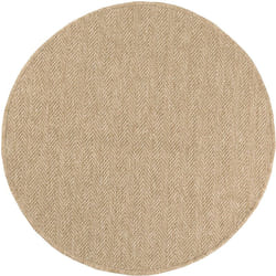 Tapis extérieur rond - 80cm - naturel - 100% polypropylène résistant aux UV - 1400 gr/m² - LYS