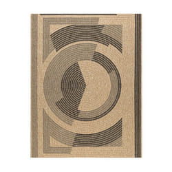 Tapis extérieur - 120x170cm - naturel - 100% polypropylène résistant aux UV - 1400 gr/m² - CORA