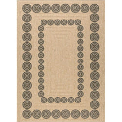 Avril Paris - Tapis extérieur - 200x290cm - naturel - 100% polypropylène résistant aux uv - 1400 gr/m² - hoya