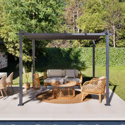 DESCRIPTIF PRODUIT La tonnelle/pergola BERCY esthétique et moderne convient très bien au moyen ou grand espaces. Accueillante ...