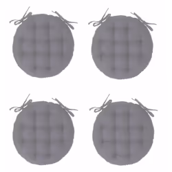 Galette de chaise ronde - Lot de 4 - D 40 cm - Gris clair Lot de 4 galettes de chaise. Idéal pour les chaises dont l'assise e ...