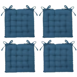 Lot de 4 galettes de chaise matelassées, 38 x 38 x 5 cm. Parfait pour redonner un coup de booste à votre chaise et à votre in ...