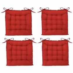Lot de 4 galettes de chaise matelassées, 38 x 38 x 5 cm. Parfait pour redonner un coup de booste à votre chaise et à votre in ...