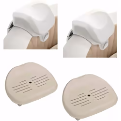 Lot composé de 2 appuie-têtes et 2 sièges amovibles pour jacuzzi Intex PureSpa. Appuie tête Deluxe Purespa x2 Appuie tête spé ...