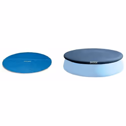 Lot de 2 bâches de marque Intex pour piscine de 4.57m de diamètre. La bâche à bulles convient pour tous types de piscine, la  ...
