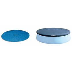 Lot de 2 baches Intex pour piscine autoportante 4.57m - Bache solaire + bache de protection - Livraison gratuite