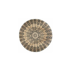 Atmosphera - Tapis rond en jute imprimé flèches - d 120 cm - Beige - Livraison gratuite