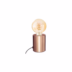 Lampe en métal en forme de tube avec ampoule. Dimensions : D 9 x H 10,5 cm. - Alimentation : Secteur - Douille : E27 - Puissa ...