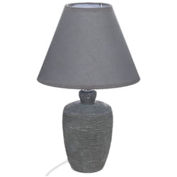 Atmosphera - Lampe à poser en céramique 'Balvy' - Gris - d 20 x h 32 cm - Livraison gratuite