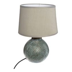 Atmosphera - Lampe à poser en céramique 'Joas' - Gris - d 19 x h 29 cm - Livraison gratuite