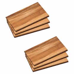 Planche pour petit déjeuner pouvant faire office de planche à découper. Ensemble de 6 planches. En bois d'acacia. Entretien f ...