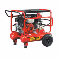 Nuair - Compresseur à moteur thermique essence mobile 5,5CV 4kW 2x10L 10 bar - WARRIOR 103-5.5S-HONDA Les avantages de ce com ...