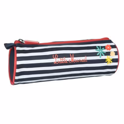 LITTLE MARCEL Trousse Ronde 1 Compartiment Bleu Marine/Blanc Enfant