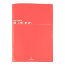 Agenda semainier de lenseignant OBERTHUR Boreal Rouge 2024-2025