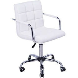 Chaise de bureau - NO NAME - WHITE Blanc - Simili - A roulettes - Contemporain - Design