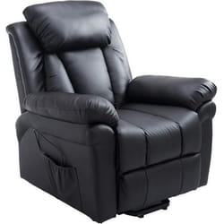 Fauteuil de Relaxation Releveur Boston avec Repose-Pieds Noir