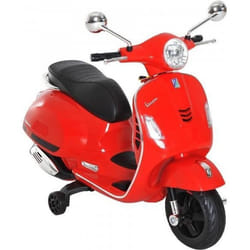 Scooter électrique enfant - VESPA - Rouge - Musique MP3 - Phare - 2 roues