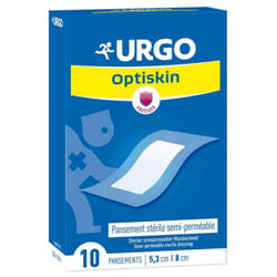 Urgo Optiskin Pansement Stérile Semi-Perméable 5,3 x 8 cm 10 Pansements