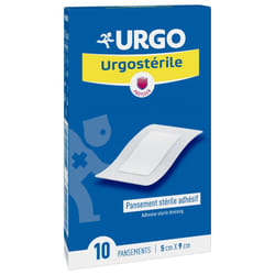 Urgo Urgostérile Pansement Stérile Adhésif 5 x 9 cm 10 Pansements