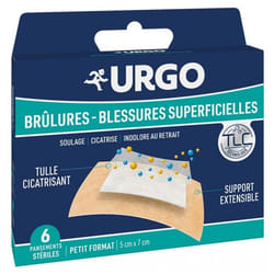 Urgo Brûlures et Blessures Superficielles 6 Pansements Stériles