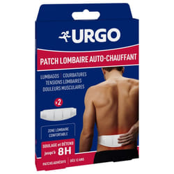 Urgo Patch Lombaire Auto-Chauffant 8H 2 Patchs Adhésifs