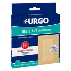 Urgo Pansements Adhésifs Stériles Résistants Grand Format 10 x 7 cm 10 Pansements