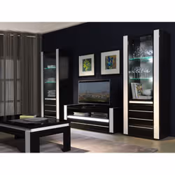 Meublorama DS-MK-LINN-NOIR-08*2C/53KG Support TV et centre de divertissement 2 tiroir(s) - Vue supplémentaire 3
