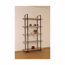 Meublorama PR-SHELVES-FU-005*C/25KG étagères Panneaux MDF, Métal Marron - Vue supplémentaire 2