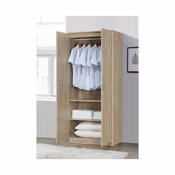 Meublorama PR-DALAMAN-TR-WR2D-*2C/52KG placard et armoire de chambre à coucher 4 étagères 2 portes(s) - Vue supplémentaire 2