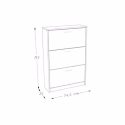 Meublorama DS-BZ 3918 KLAKET NOIR Organisateur pour chaussures - Vue supplémentaire 3