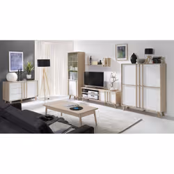 Meublorama DS-MK-MALMO-BLANC-08*1C/27KG Support TV et centre de divertissement 3 étagères - Vue supplémentaire 2