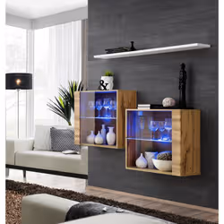 Meublorama AM-SWITCH SB3-WTW SW SB3*3C/34KG étagères Panneaux MDF Marron - Vue supplémentaire 2