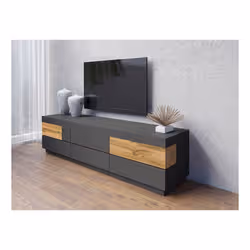 Meublorama DS-HA-SILKE-241NGY40*2C/73KG Support TV et centre de divertissement 6 tiroir(s) - Vue supplémentaire 3