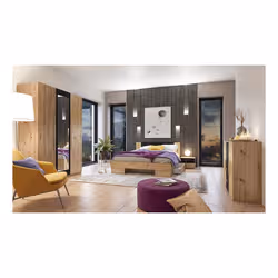 Meublorama DS-HA-VERA-CHENE-ET-NOIR-22RCDH26*2C/51KG Commode - Vue supplémentaire 3