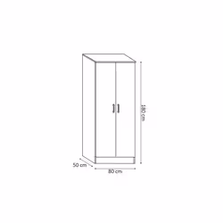 Meublorama DS-RU-RAY-6305-2-*2C/54KG placard et armoire de chambre à coucher 1 étagères 2 portes(s) - Vue supplémentaire 4