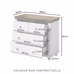 Meublorama HA-EVORA-24ZRJU27*2C/58KG Commode - Vue supplémentaire 3