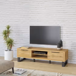 Meublorama HA-HALLE-24N0HK40*2C/65KG Support TV et centre de divertissement 1 étagères - Vue supplémentaire 2