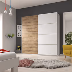 Meublorama HA-GALAXY-2493EA17+26S79C99*5C/152KG placard et armoire de chambre à coucher 5 étagères 2 portes(s) - Vue supplémentaire 4