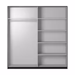 Meublorama DS-HA-BETA-22W01656*4C/166KG placard et armoire de chambre à coucher 5 étagères 2 portes(s) - Vue supplémentaire 3